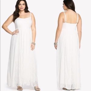 Torrid White Lace Maxi Dress
